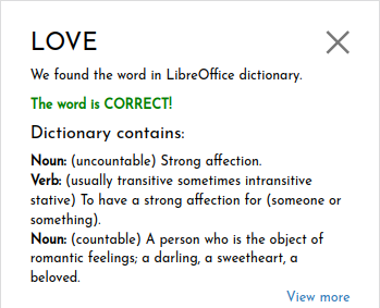 iScramble - verify word LOVE